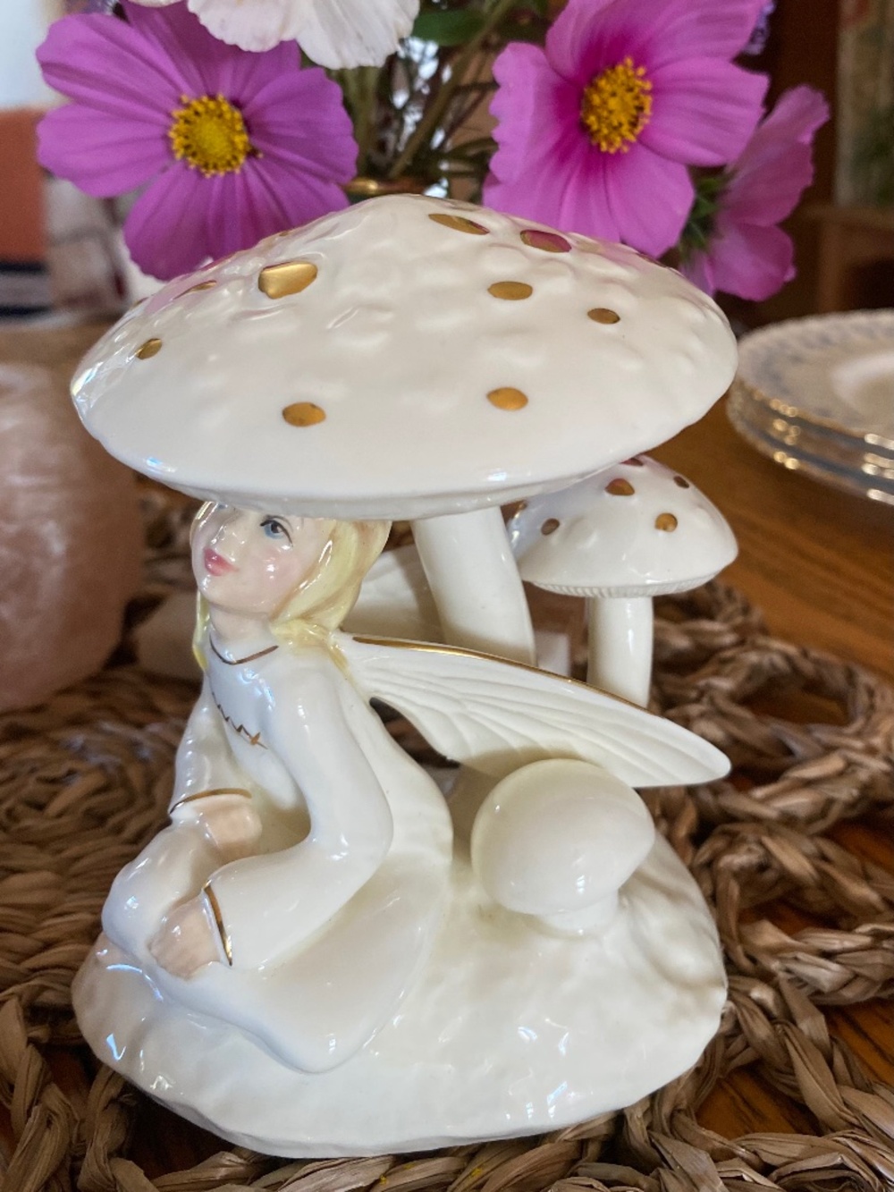 Vintage Royal Doulton "April Shower" HN 3024 Mushroom Fairy Figurine